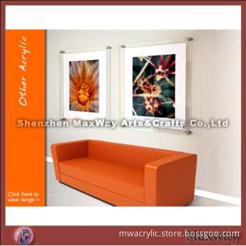 Large Transparent Square Ornamental High Grade Wall Mounted Acrylic Photo Frame